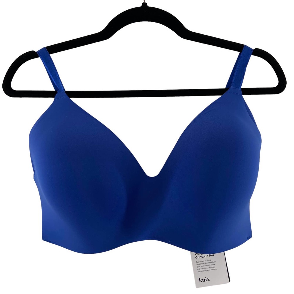Knix Wingwoman Contour Bra Cobalt Blue Sz 6+ NEW